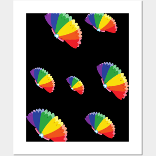 rainbow butterfly Posters and Art